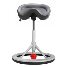 Load image into Gallery viewer, Backapp Smart Ergonomic Balance Office Chair for Standing Desks-Ergonomic Chairs-Backapp-Silver Grey-Red-Faux Leather-Ergo Standing Desks