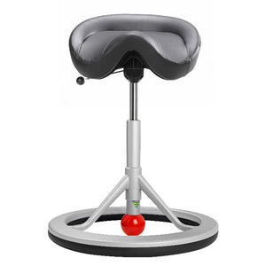Backapp Smart Ergonomic Balance Office Chair for Standing Desks-Ergonomic Chairs-Backapp-Silver Grey-Red-Faux Leather-Ergo Standing Desks