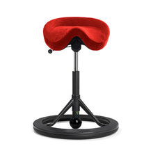 Load image into Gallery viewer, Backapp Smart Ergonomic Balance Office Chair for Standing Desks-Ergonomic Chairs-Backapp-Black Grey-Black-Alcantara Goya Red-Ergo Standing Desks