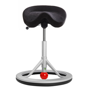 Backapp Smart Ergonomic Balance Office Chair for Standing Desks-Ergonomic Chairs-Backapp-Silver Grey-Red-Alcantara Anthracite-Ergo Standing Desks