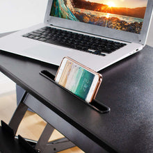 Load image into Gallery viewer, Vivo 35" Wide Adjustable Height Sit Stand Desk Converter- Black-Standing Desk Converters-Vivo-Ergo Standing Desks
