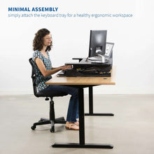 Load image into Gallery viewer, Vivo 35" Wide Adjustable Height Sit Stand Desk Converter- Black-Standing Desk Converters-Vivo-Ergo Standing Desks