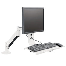 Load image into Gallery viewer, Innovative 7509 Data Entry Single Monitor Arm Mount with Keyboard Tray-Monitor Arms-Innovative-Flat White-Ergo Standing Desks