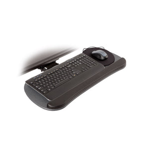 Innovative Short Return Keyboard Arm With 27" Keyboard Tray and Wrist Pad-Keyboard Tray-Innovative-Black-Ergo Standing Desks