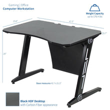 Load image into Gallery viewer, Vivo 47" Wide Z-Shaped Black Gaming Desk-Gaming Desks-Vivo-Ergo Standing Desks
