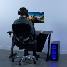 Load image into Gallery viewer, Vivo 47" Wide Z-Shaped Black Gaming Desk-Gaming Desks-Vivo-Ergo Standing Desks