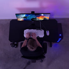 Load image into Gallery viewer, Vivo 47" Wide Z-Shaped Black Gaming Desk-Gaming Desks-Vivo-Ergo Standing Desks