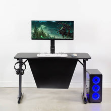 Load image into Gallery viewer, Vivo 47" Wide Z-Shaped Black Gaming Desk-Gaming Desks-Vivo-Ergo Standing Desks