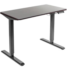 Load image into Gallery viewer, Vivo 43" Wide Electric Adjustable Sit Stand Desk with Memory Presets- Black Frame-Electric Standing Desks-Vivo-Espreso Top-Ergo Standing Desks