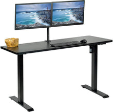 Load image into Gallery viewer, Vivo 60" Wide Standard Electric Adjustable Standing Desk- Black Frame-Electric Standing Desks-Vivo-Ergo Standing Desks