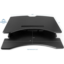Load image into Gallery viewer, Vivo 33" Wide Adjustable Height Sit Stand Desk Riser- Black-Standing Desk Converters-Vivo-Ergo Standing Desks