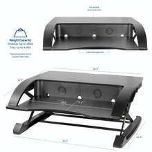Load image into Gallery viewer, Vivo 36" Wide Adjustable Height Standing Desk Converter- Black-Standing Desk Converters-Vivo-Ergo Standing Desks