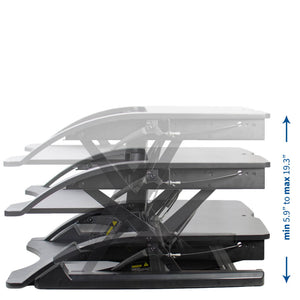 Vivo 36" Wide Adjustable Height Standing Desk Converter- Black-Standing Desk Converters-Vivo-Black-Ergo Standing Desks