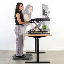 Load image into Gallery viewer, Vivo 36" Wide Adjustable Height Standing Desk Converter- Black-Standing Desk Converters-Vivo-Ergo Standing Desks
