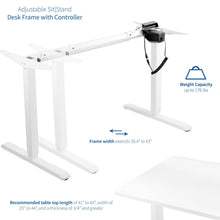 Load image into Gallery viewer, Vivo White Electric Single Motor Standing Desk Frame-Desk Frame-Vivo-Ergo Standing Desks