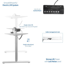 Load image into Gallery viewer, Vivo White Electric Single Motor Standing Desk Frame-Desk Frame-Vivo-Ergo Standing Desks