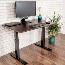 Load image into Gallery viewer, Luxor 60" Wide Electric Dual Motor Adjustable Height Standing Desk-Electric Standing Desks-Luxor-Dark Walnut-Ergo Standing Desks