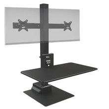 Load image into Gallery viewer, Ergotech Freedom E-Stand Electronic Standing Desk Converter with Monitor Mounts-Black-Standing Desk Converters-Ergotech-Dual-Ergo Standing Desks