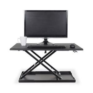 Luxor Level Up 32" Wide Adjustable Laptop Standing Desk Converter-Black-Standing Desk Converters-Luxor-Black-Ergo Standing Desks