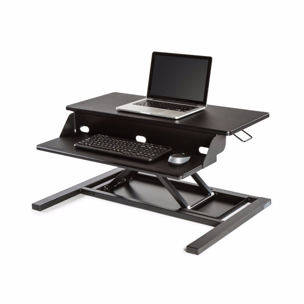 ATUMTEK STANDING DESK CONVERTER,32” Height Adjust Sit To Stand Desk Riser.  Black