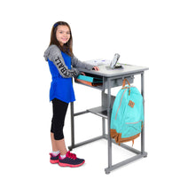 Load image into Gallery viewer, Luxor Manual Adjustable Student Standing Desk-Student Desks-Luxor-Gray-Ergo Standing Desks