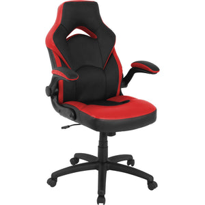 Lorell Bucket Seat High Back Gaming Chair-Gaming Chairs-Lorell-Red-Ergo Standing Desks