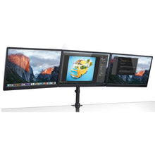 Load image into Gallery viewer, Mount-It Fully Adjustable Triple Computer Monitor Desk Mount-Monitor Arms-Mount-It-Black-Ergo Standing Desks