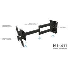 Load image into Gallery viewer, Mount-It Wall Mount Full Motion Articulating TV/Monitor Mount Arm-Monitor Arms-Mount-It-Black-Ergo Standing Desks