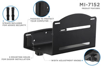 Load image into Gallery viewer, Mount-It Wall Mounted CPU Holder with Securing Straps-CPU Holders-Mount-It-Ergo Standing Desks