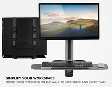 Load image into Gallery viewer, Mount-It Wall Mounted CPU Holder with Securing Straps-CPU Holders-Mount-It-Ergo Standing Desks