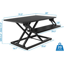 Load image into Gallery viewer, Mount-It 31.5&quot; Wide Height Adjustable Standing Desk Converter- Black-Standing Desk Converters-Mount-It-Black-Ergo Standing Desks