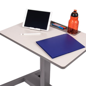 Luxor Pneumatic Adjustable Mobile Student Sit Stand Desk-Student Desks-Luxor-Gray-Ergo Standing Desks