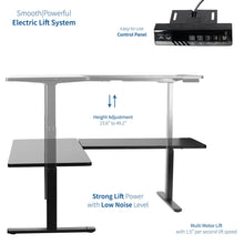 Load image into Gallery viewer, Vivo 67&quot; x 60&quot; Corner L-Shaped Standing Desk- Black-L-Shaped Standing Desk-Vivo-Ergo Standing Desks