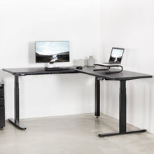 Load image into Gallery viewer, Vivo 67" x 60" Corner L-Shaped Standing Desk- Black-L-Shaped Standing Desk-Vivo-Ergo Standing Desks