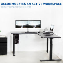Load image into Gallery viewer, Vivo 67" x 60" Corner L-Shaped Standing Desk- Black-L-Shaped Standing Desk-Vivo-Ergo Standing Desks