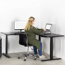 Load image into Gallery viewer, Vivo 67" x 60" Corner L-Shaped Standing Desk- Black-L-Shaped Standing Desk-Vivo-Ergo Standing Desks