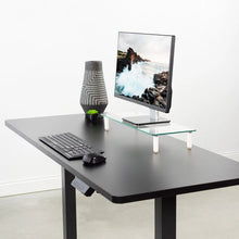 Load image into Gallery viewer, Vivo 60&quot; Wide Electric Adjustable Standing Desk with Memory Presets- Black Frame-Electric Standing Desks-Vivo-Black Top-Ergo Standing Desks