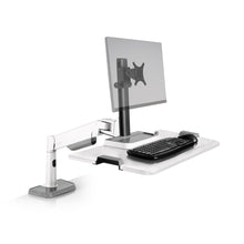 Load image into Gallery viewer, Innovative Winston Lift Edge Mount One Monitor Adjustable Standing Desk Converter-Standing Desk Converters-Innovative-Flat White-Ergo Standing Desks