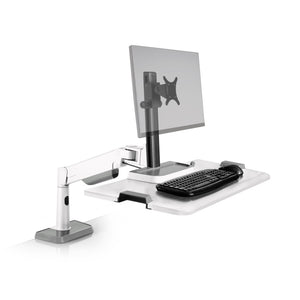 Innovative Winston Lift Edge Mount One Monitor Adjustable Standing Desk Converter-Standing Desk Converters-Innovative-Flat White-Ergo Standing Desks