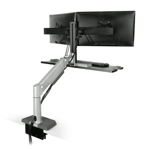 Innovative Winston Lift Edge Mount Two Monitor Adjustable Standing Desk Converter-Standing Desk Converters-Innovative-Ergo Standing Desks