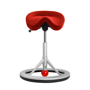 Backapp Smart Ergonomic Balance Office Chair for Standing Desks-Ergonomic Chairs-Backapp-Silver Grey-Red-Alcantara Goya Red-Ergo Standing Desks