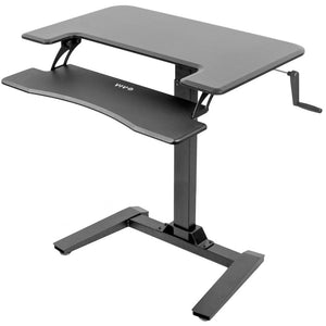 Vivo 36" Wide Compact Crank Adjustable Height Standing Desk- Black-Crank Adjustable Desks-Vivo-Black-Ergo Standing Desks