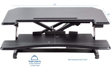 Load image into Gallery viewer, Vivo 31" Wide Electric Adjustable Height Sit Stand Desk Converter- Black-Electric Standing Desks-Vivo-Ergo Standing Desks