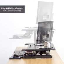 Load image into Gallery viewer, Vivo 31" Wide Electric Adjustable Height Sit Stand Desk Converter- Black-Electric Standing Desks-Vivo-Ergo Standing Desks