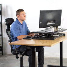 Load image into Gallery viewer, Vivo 31" Wide Electric Adjustable Height Sit Stand Desk Converter- Black-Electric Standing Desks-Vivo-Ergo Standing Desks
