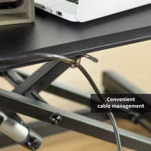 Load image into Gallery viewer, Vivo 31" Wide Electric Adjustable Height Sit Stand Desk Converter- Black-Electric Standing Desks-Vivo-Ergo Standing Desks