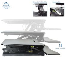 Load image into Gallery viewer, Vivo 36" Wide Adjustable Height Deluxe Standing Desk Converter-Standing Desk Converters-Vivo-Ergo Standing Desks