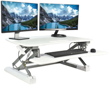 Load image into Gallery viewer, Vivo 36" Wide Adjustable Height Deluxe Standing Desk Converter-Standing Desk Converters-Vivo-White-Ergo Standing Desks