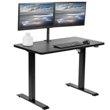 Load image into Gallery viewer, Vivo 43" Wide Standard Electric Adjustable Sit Stand Desk- Black Frame-Electric Standing Desks-Vivo-Black Top-Ergo Standing Desks