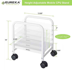 Eureka Ergonomic Adjustable Height Mobile CPU Stand-CPU Holders-Eureka Ergonomic-Ergo Standing Desks